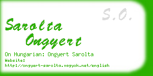 sarolta ongyert business card